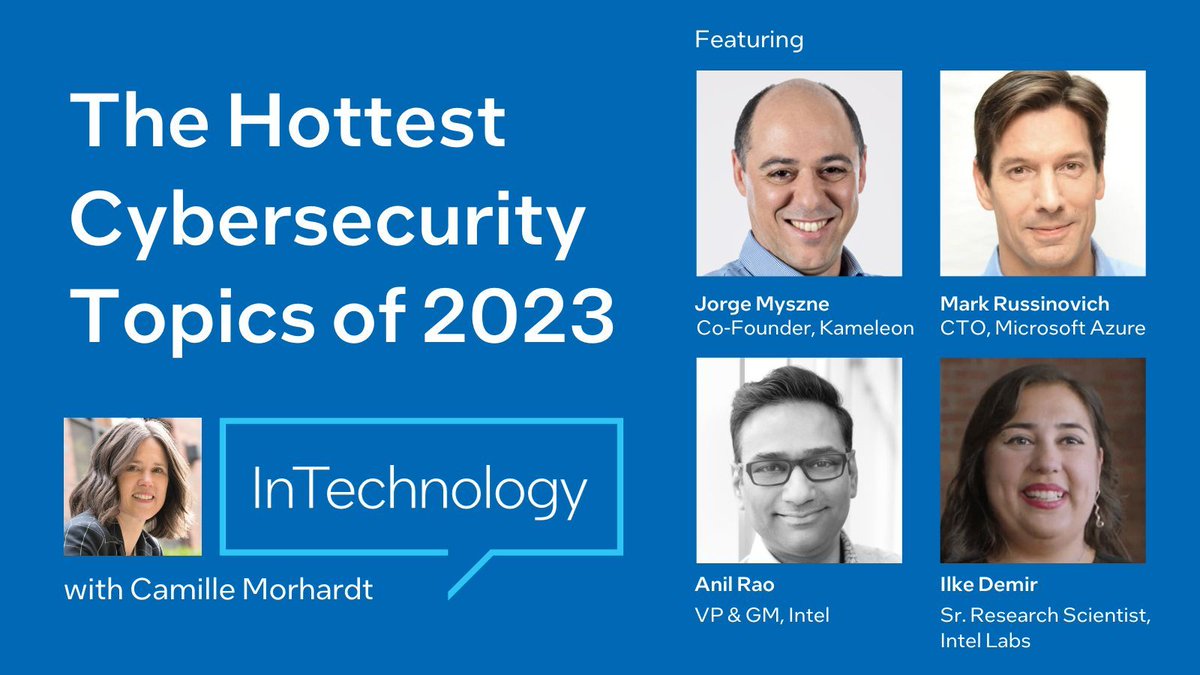 Tom Garrison (@tommgarrison) on Twitter photo It was a big year for #cybersecurity, including on the #InTechnology podcast. Tune into this episode with Camille <a href="/morhardt/">Camille Morhardt</a> to hear the most popular conversations in #RootofTrust, #confidentialcomputing, #deepfakes, and more.
buff.ly/416bIgE It was a big year for #cybersecurity, including on the #InTechnology podcast. Tune into this episode with Camille <a href="/morhardt/">Camille Morhardt</a> to hear the most popular conversations in #RootofTrust, #confidentialcomputing, #deepfakes, and more.
buff.ly/416bIgE