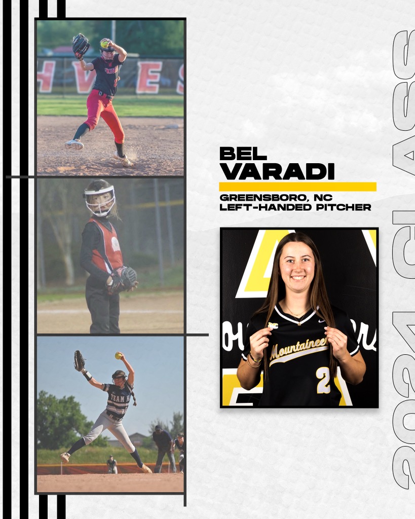 AppStateSB's tweet photo. Help us welcome left-handed pitcher Bel Varadi to the High Country! Read all about her journey to App State at the link below. ⬇️

We're so glad you chose App State, Bel! 💛🖤

🗞️| https://t.co/uPwJORJwTW

⛰️🥎 https://t.co/KQ4sH9gTVD