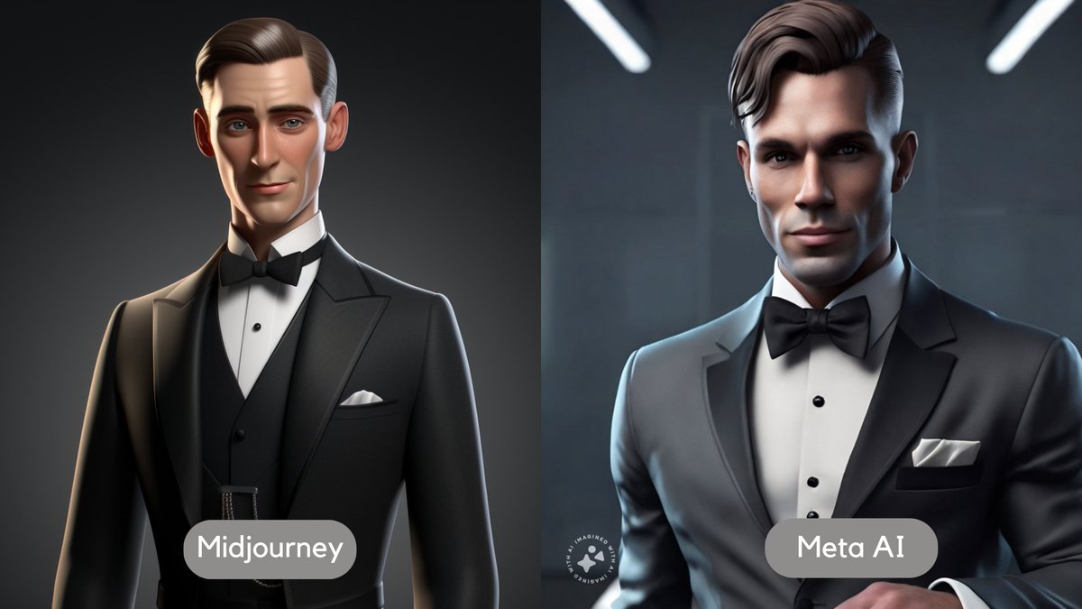 Oktopus_tech's tweet photo. Prompt : A classy english ai butler dressed in a business suit. 8k, 3D animated style. Dark grey background https://t.co/J5q2wrEZ45