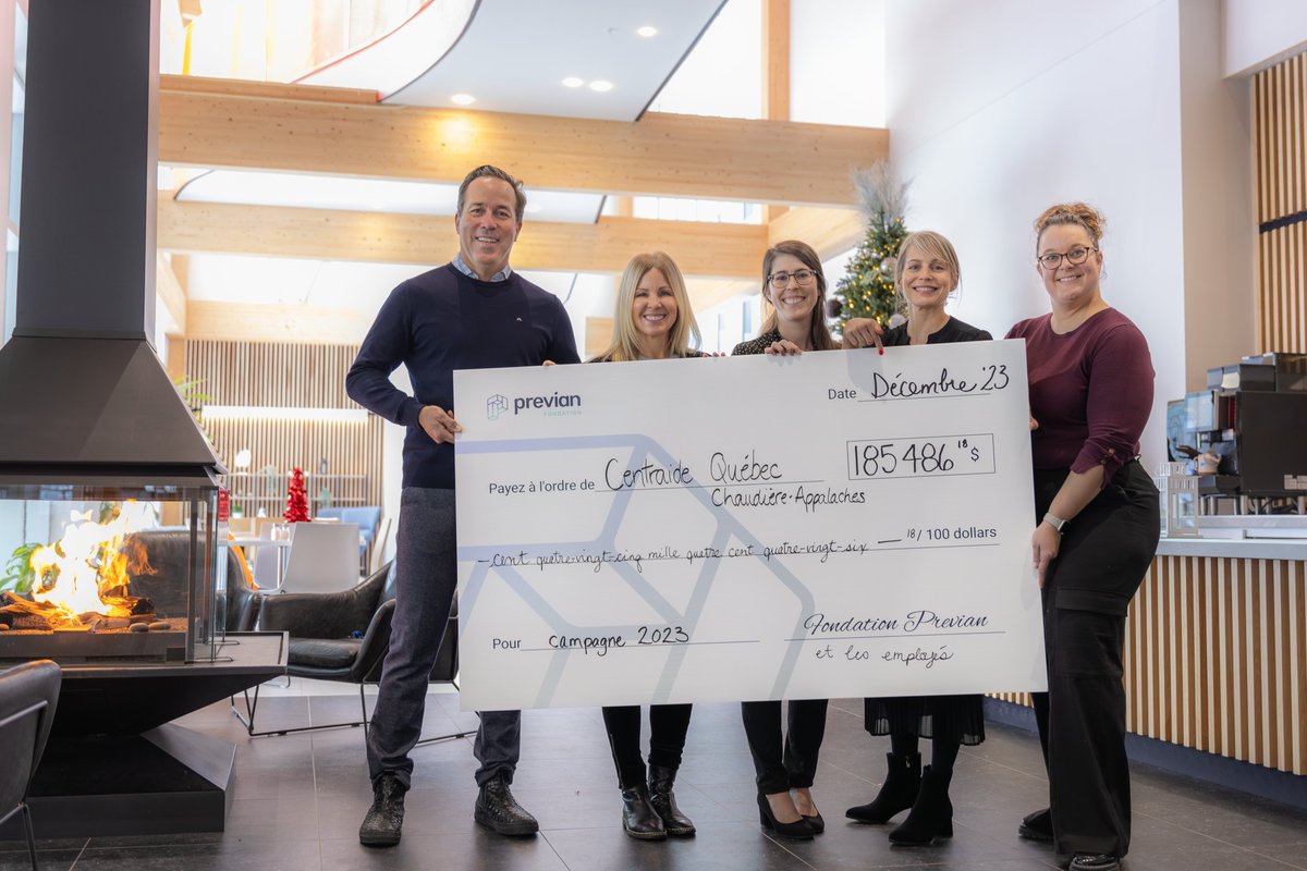 185 486$ amassés en trois semaines afin de venir en aide à 225 organismes de la région via <a href="/CentraideQc/">Centraide Québec et Chaudière-Appalaches</a>, c’est tout un exploit, et un RECORD pour notre entreprise! Merci à nos employé(e)s pour leur incroyable générosité!