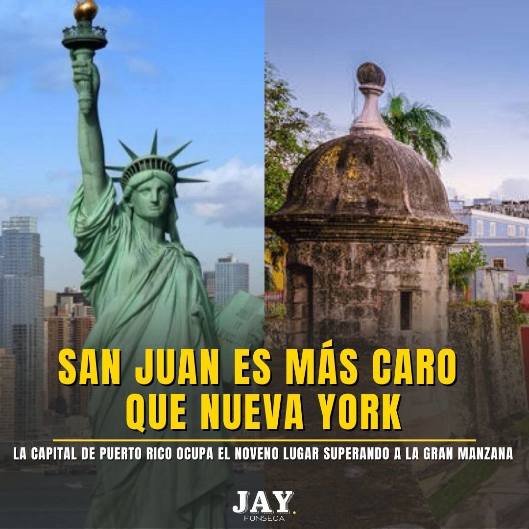 🌐 SAN JUAN ES LA NOVENA CIUDAD MÁS COSTOSA PARA VIVIR SUPERANDO A NUEVA YORK QUE OCUPA EL LUGAR 11 EN LA LISTA-

🏝️ Estos datos son de la lista de "U.S. News" sobre los "Lugares Más Caros para Vivir en los EE. UU. en 2023-2024".

📊 Las clasificaciones de cada ciudad en la lista