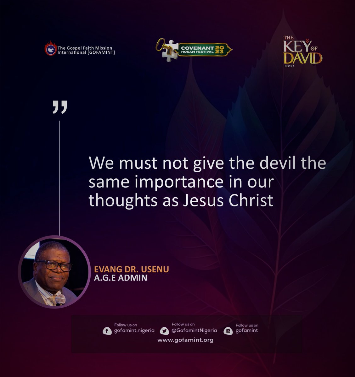 gofaminthq's tweet photo. #GOFAMINT
#CovenantHOSAM2023
#TheKeyofDavid https://t.co/Hr2v65Ugea