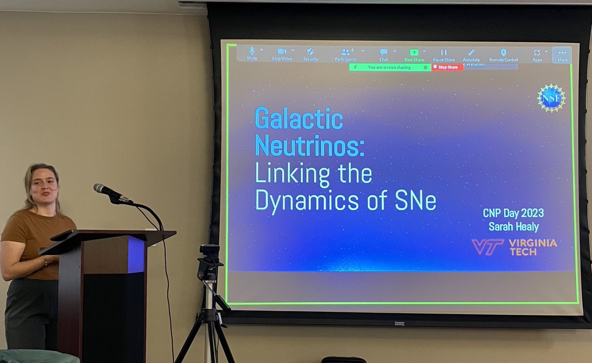 Center4NuPhys's tweet photo. Our morning session on the phenomenology of astrophysical neutrinos continues with a talk from Sarah Healy on galactic neutrinos. #CNPResearchDay https://t.co/2K25swpHop