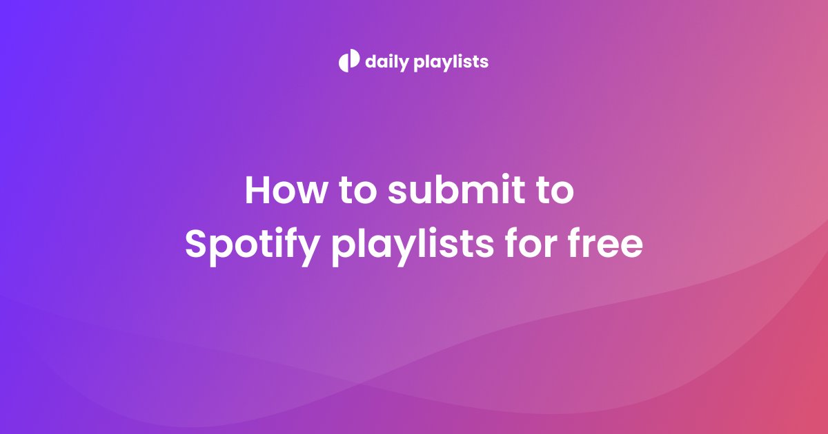 Learn how to submit to Spotify playlists for free on DailyPlaylists! Where we host +18,000 playlists from different sizes, genres and engagement levels. 🚨 Read full article in our blog!

dailyplaylists.com/blog/how-to-su…