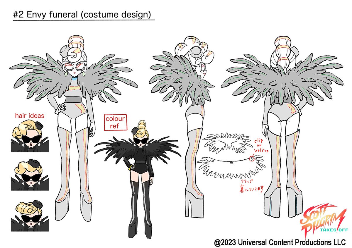 Costume design I did for Envy Adams in episode2 #ScottPilgrimTakesOff under the guidance of the director @GongoraAbel at @sciencesaru character design: Shuhei Handa @ebisu1984 Masamichi Ishiyama @ishi_masamichi Shoko Nishigaki ⚡️⚡️⚡️⚡️⚡️⚡️⚡️⚡️⚡️ @bryanleeomalley @bdgrabinski