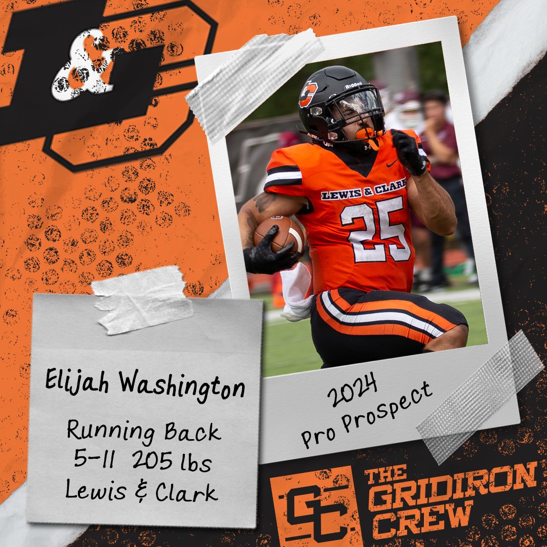 ⚠️ Attention Pro Scouts, Coaches, and GMs ⚠️

You need to look at 2024 Pro Prospect, Elijah Washington <a href="/ewash25/">Elijah Washington</a>, a RB/LS from <a href="/LCPiosFB/">Lewis & Clark Football</a>

👀 See our Interview: thegridironcrew.com/elijah-washing…

#2024ProProspect #DraftTwitter #NFLDraft #NFL #CFLDraft #CFL #ProFootball 🏈