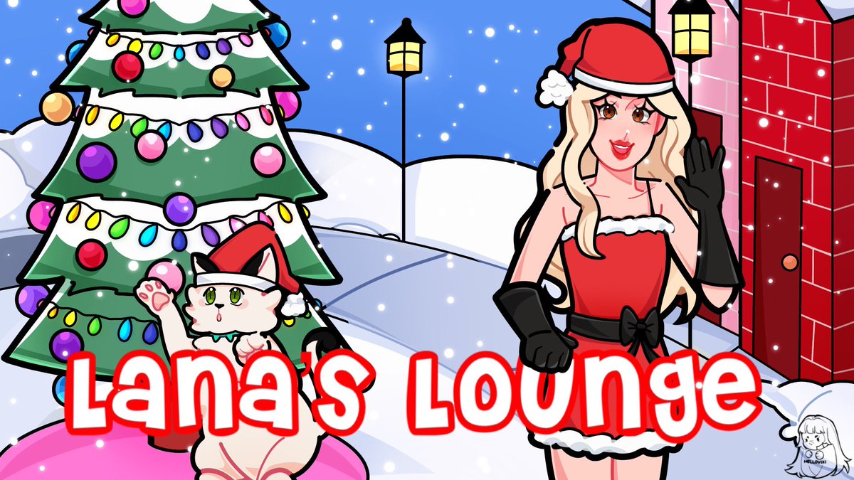 Absolutely love the Christmas art for my discord server. @hellovixi did an amazing job! 🎄💝🥰 discord.gg/lanaslounge