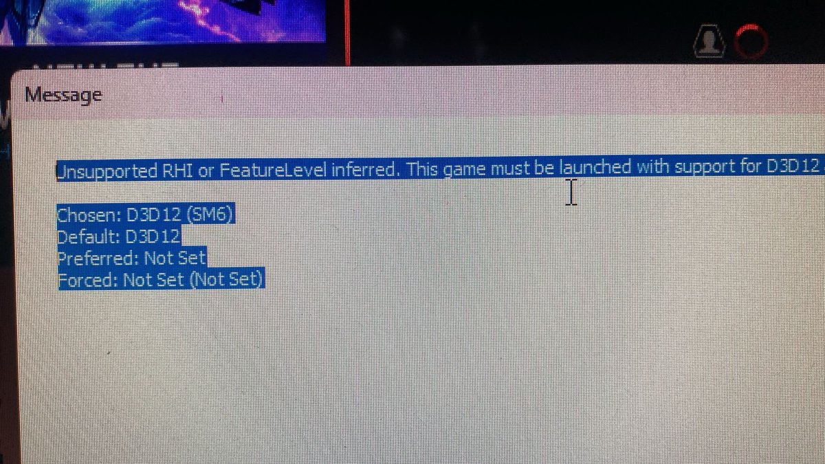 ANYONE encounter the following issue when try to run #EVEVanguard ? Trying to run it on a 2016 laptop :D