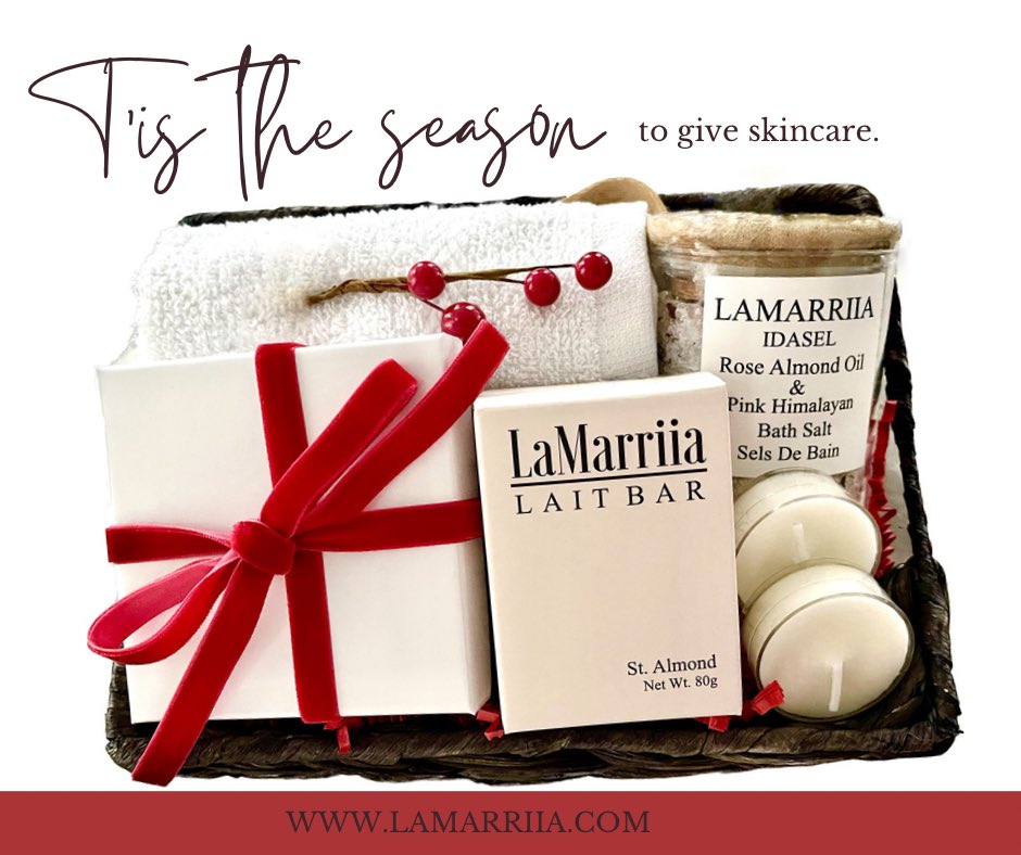 lamarriia's tweet photo. Gift relaxation and clear skin all holiday season. Our holiday bath set includes soy candles, a facial towel, pink Himalayan bath salts, natural soaps and exfoliants, and manicure kit. 🎁
Shop now at https://t.co/gZPi0Fkvkg 

#naturalskincare #Xmas #holidaygift #skincare #sales https://t.co/Mn6ns1Ksj0