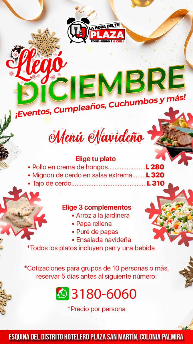 LHTplaza's tweet photo. Menú Navideño para tus reuniones 🎄 https://t.co/rP8sSmYVGs