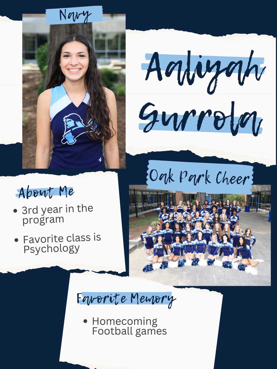 It's State week! Time to meet our Juniors. They are such a talented and dedicated group of cheerleaders! Wishing them the best of luck this weekend!