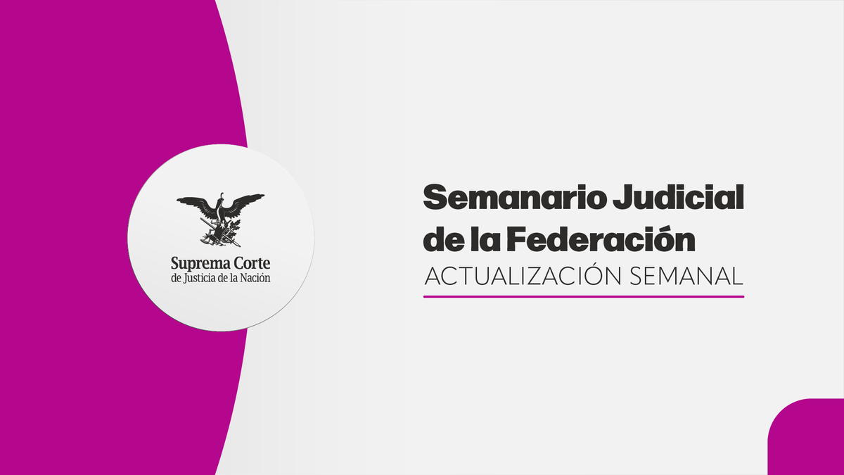 Hoy en el #SJFSemanal se publican:

📌  71 tesis, 26  sentencias, 29 votos

✅ Estándares para salvaguardar los derechos de personas trans que participan en procedimientos judiciales

📝 Tesis publicadas  bit.ly/3OUkyba
📝 Sentencias bit.ly/3F0HVLI