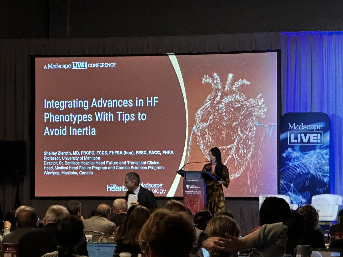 Fantastic talk by expert Dr. @ShelleyZieroth on Integrating Advances in HF Phenotypes! @MedscapeLIVE #backtoheart23 #heartofcardio @cardionerds @HanchateShivani @joyfuldockemi