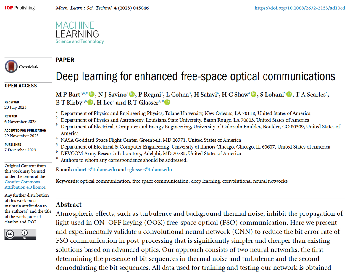 Machine Learning: Science and Technology tweet media