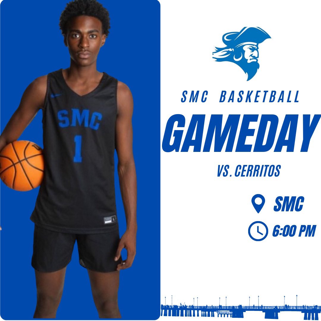 GAME DAY! 🏴‍☠️

🆚 Cerritos
📍Santa Monica College
⏰ 6:00 PM

<a href="/CoachThomas25/">Joshua Thomas</a> <a href="/MrTwaits/">Waiters3</a> <a href="/ricardorogarcia/">rico.gar</a> <a href="/malik__bray/">Malik Bray</a> <a href="/coachbryant1981/">Coach Marcus L Bryant, M.S., M.S.S.</a>