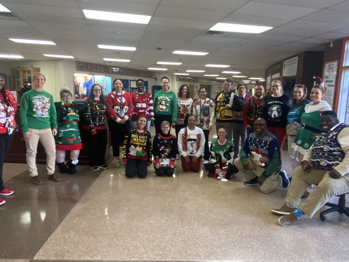 hunters_lane's tweet photo. Ugly holiday sweater day at Hunters Lane HS! https://t.co/AJZhh1bzFQ