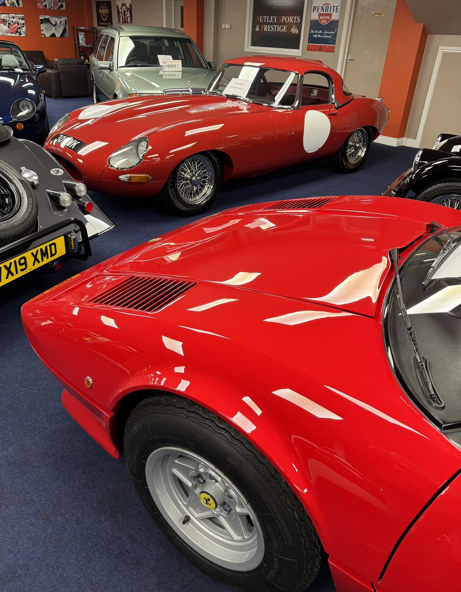 Perfect two car garage !? 1980 Ferrari 308 GTB Carburettor model & a Semi-Lightweight spec 1962 Jaguar E-Type S1 3.8 OTS

#garagegoals #lowmileage #ferrari #ferrari308 #ferrari308gts #classicferrari #jaguar #jaguaretype #jaguaretypeseries1 #classicjaguar #nutleysportsprestige