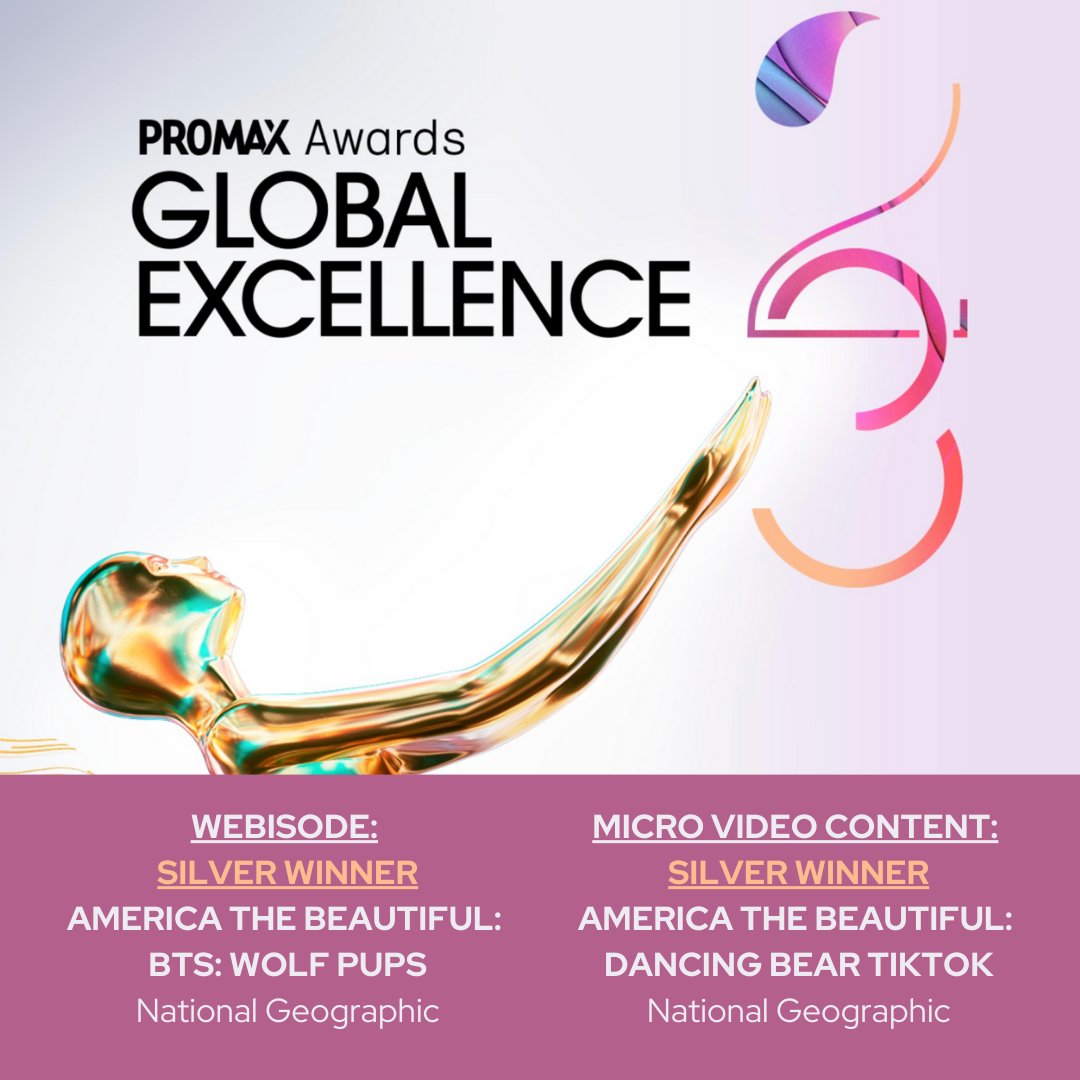 We're pleased to share that America the Beautiful won two Silver Awards at the @promax_global awards! #nationalgeographic #americathebeautifulseries