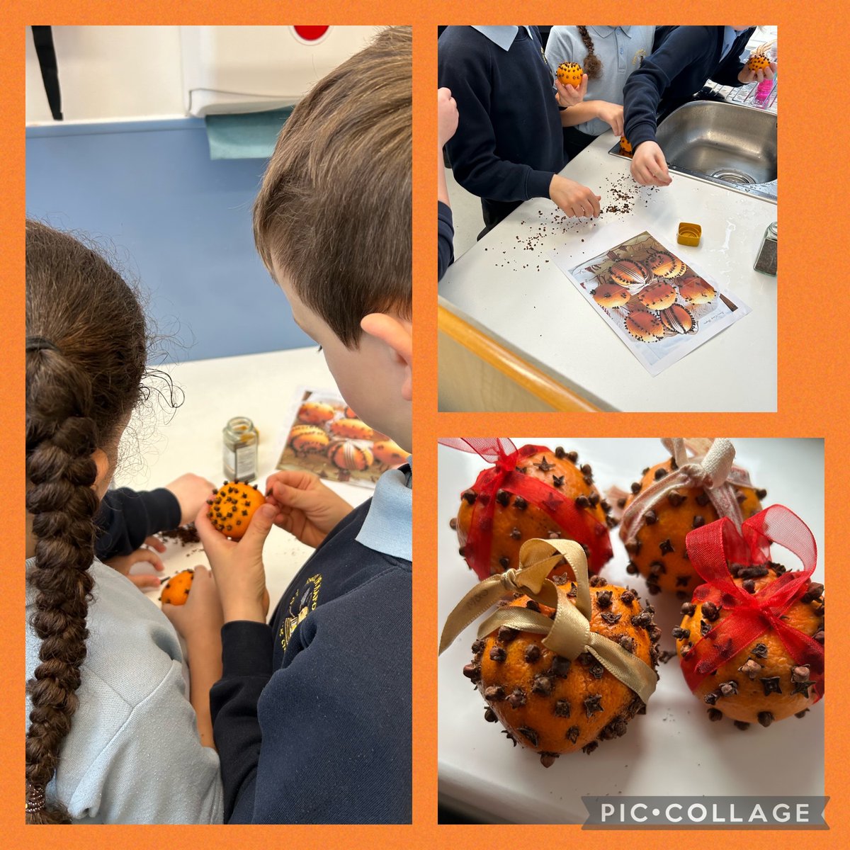 ysgolyrhafod's tweet photo. Making great use of our fantastic new Specialist Practical Area, Dosbarth Dinas Bran baked mince pies and created pomanders today. Our learning about a Victorian Christmas continues! #mincepies #pomanders @RhosLL14 @wrexham @WG_Education https://t.co/3l5uM6wcMW