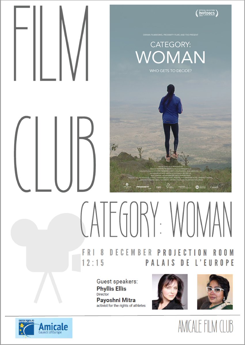 Who is a woman and who gets to decide? The @CoE Amicale screened 'Category: Woman' in the presence of director and producer Phyllis Ellis & athletes' rights activist Dr Payoshni Mitra, with a Q&A organised by the SOGI Unit & @EuSport-CoE's All In Plus ➡️ categorywomandoc.com