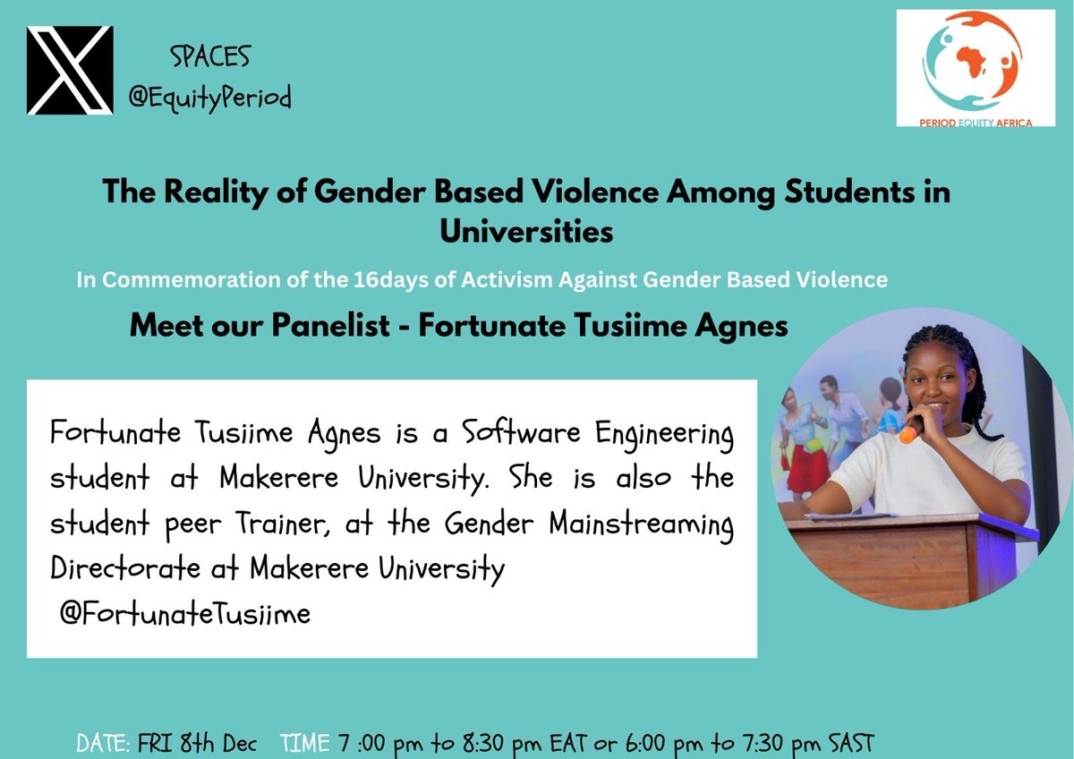 @FortunateTusiim of @Makerere sheds light on the approach to creating safe spaces for sharing & engaging counselors to tackle GBV such as sexual & physical violence among students. She collaborates with university leaders to broaden the scope of support & advocacy.