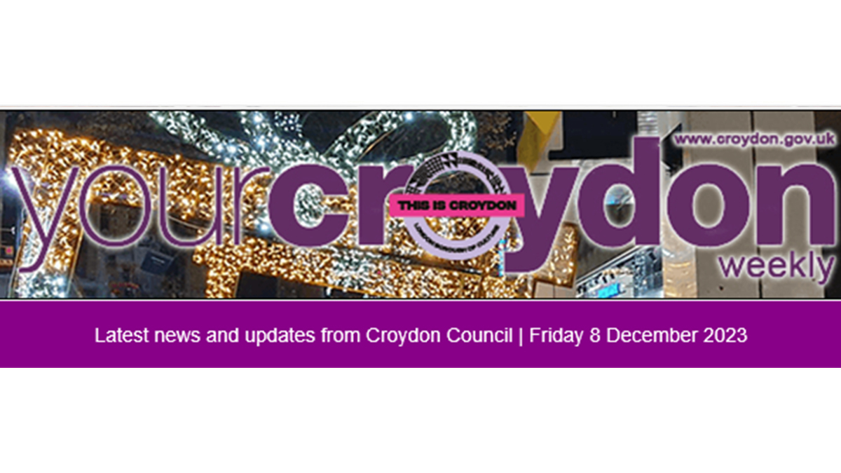 Don't miss the latest news from your council - read Your Croydon Weekly here: tinyurl.com/4kzemcak