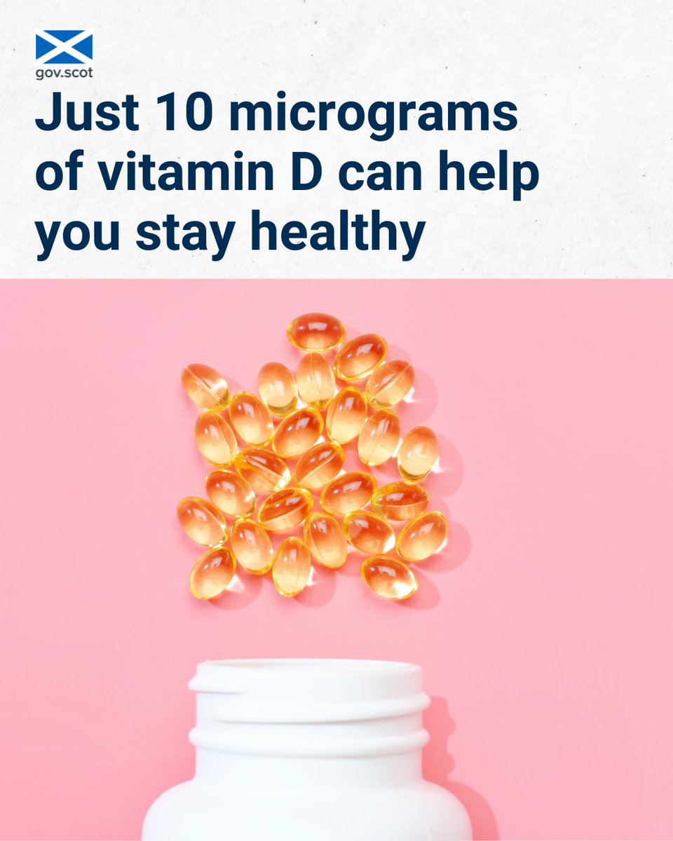 Scot Gov Health (@scotgovhealth) on Twitter photo New guidance on considering #vitamin D supplements for people living in adult care homes has been published
bit.ly/Vitmain_D
Everyone should consider the benefits of #vitD with more information available <a href="/FSScot/">Food Standards Scotland</a> > bit.ly/3RxOfBN New guidance on considering #vitamin D supplements for people living in adult care homes has been published
bit.ly/Vitmain_D
Everyone should consider the benefits of #vitD with more information available <a href="/FSScot/">Food Standards Scotland</a> > bit.ly/3RxOfBN