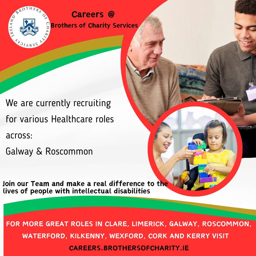 Corlann_Ireland's tweet photo. WE ARE HIRING! Healthcare Roles both Permanent & Temporary in Galway & Roscommon. For more information and to apply click on the link below:
https://t.co/UOqS9lYeOU
#joinourteam #meaningfulwork #intellectualdisabilitysupport https://t.co/XKFfYvcHeH