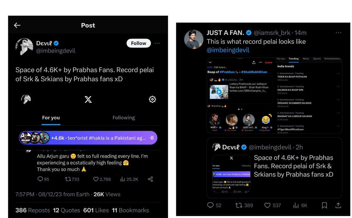 iamsrk_brk's tweet photo. Even after 69 with Prabhensians bots, Bhaitards are getting owned by SRKians in 14min.

A night before #Jawan release, I failed driver @Freak4Salman’s car break and steering within 30 sec. Nothing has changed even after 3 months. 😂😂 https://t.co/iUfBM42duB