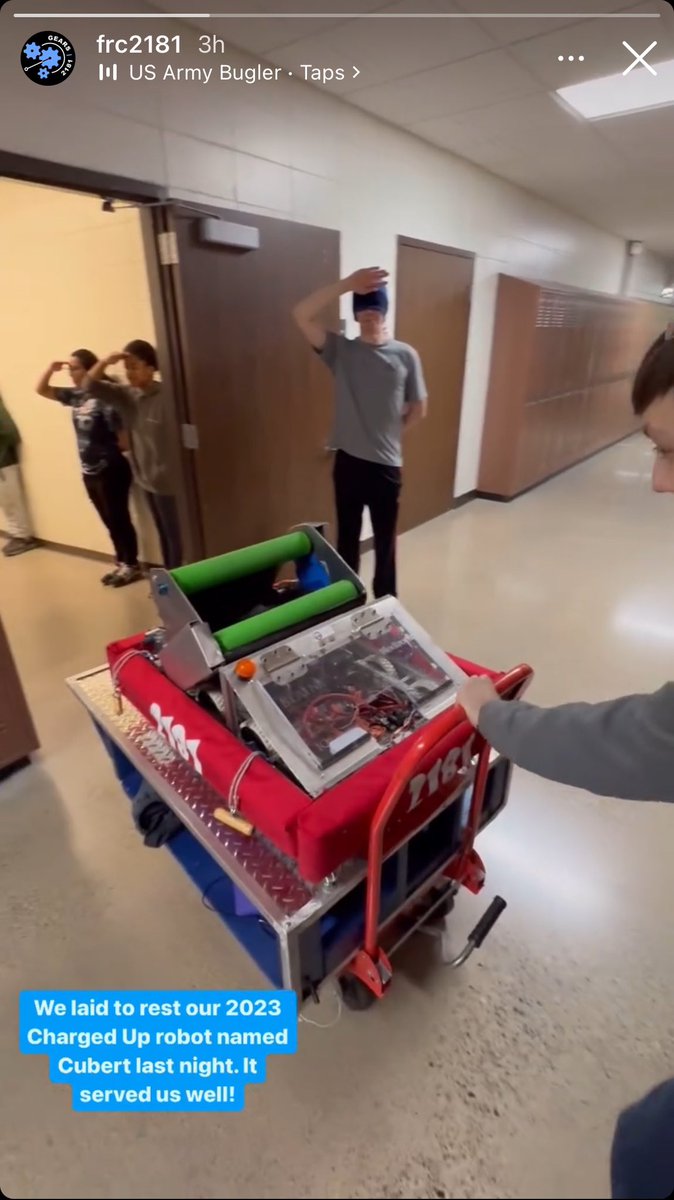 FRCTeam2181's tweet photo. RIP in peace Cubert. https://t.co/cWOze90T8V