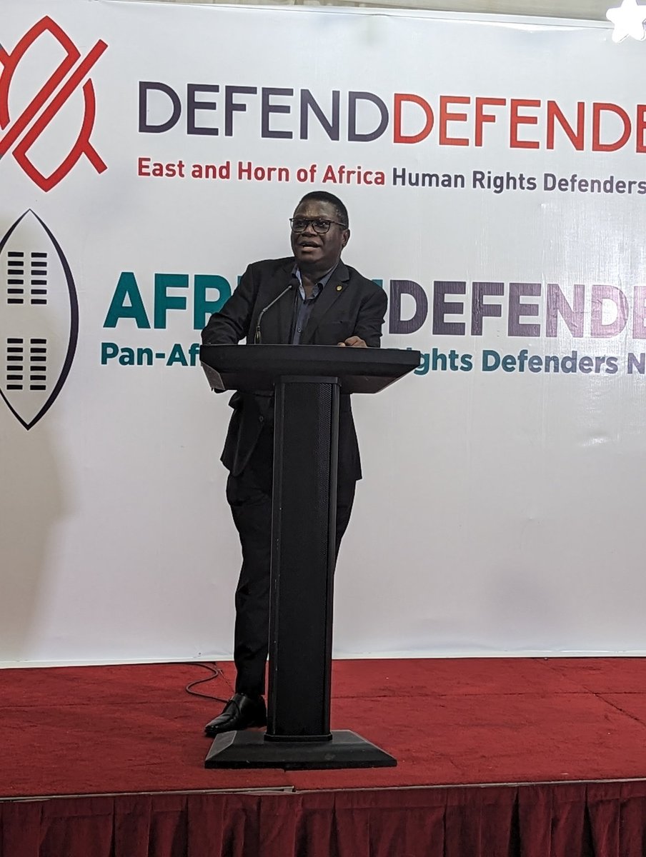 'I am not here to defend (Human Rights)offenders. I am also here tonight to Defend (Human Rights)Defenders,' says @norbertmao as he reassures human rights defenders that as Minister of Justice & Constitutional Affairs he will not defend impunity and rights abuses.