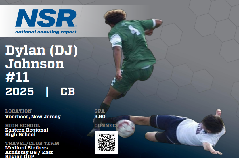 JaimeMudge's tweet photo. 📷CONGRATULATIONS TO NSR Soccer's 2025 Defender Dylan "DJ" Johnson📷
📷 3-year varsity starter - Eastern HS, 2023 Team Captain, 2023 Defensive Player of the Year, 2023 1st Team All Olympic Conference and All State. 📷
https://t.co/ulhhWtLf0F
📷jmudge@nsr-inc.com📷609-206-1647 https://t.co/NSolAzfvNn