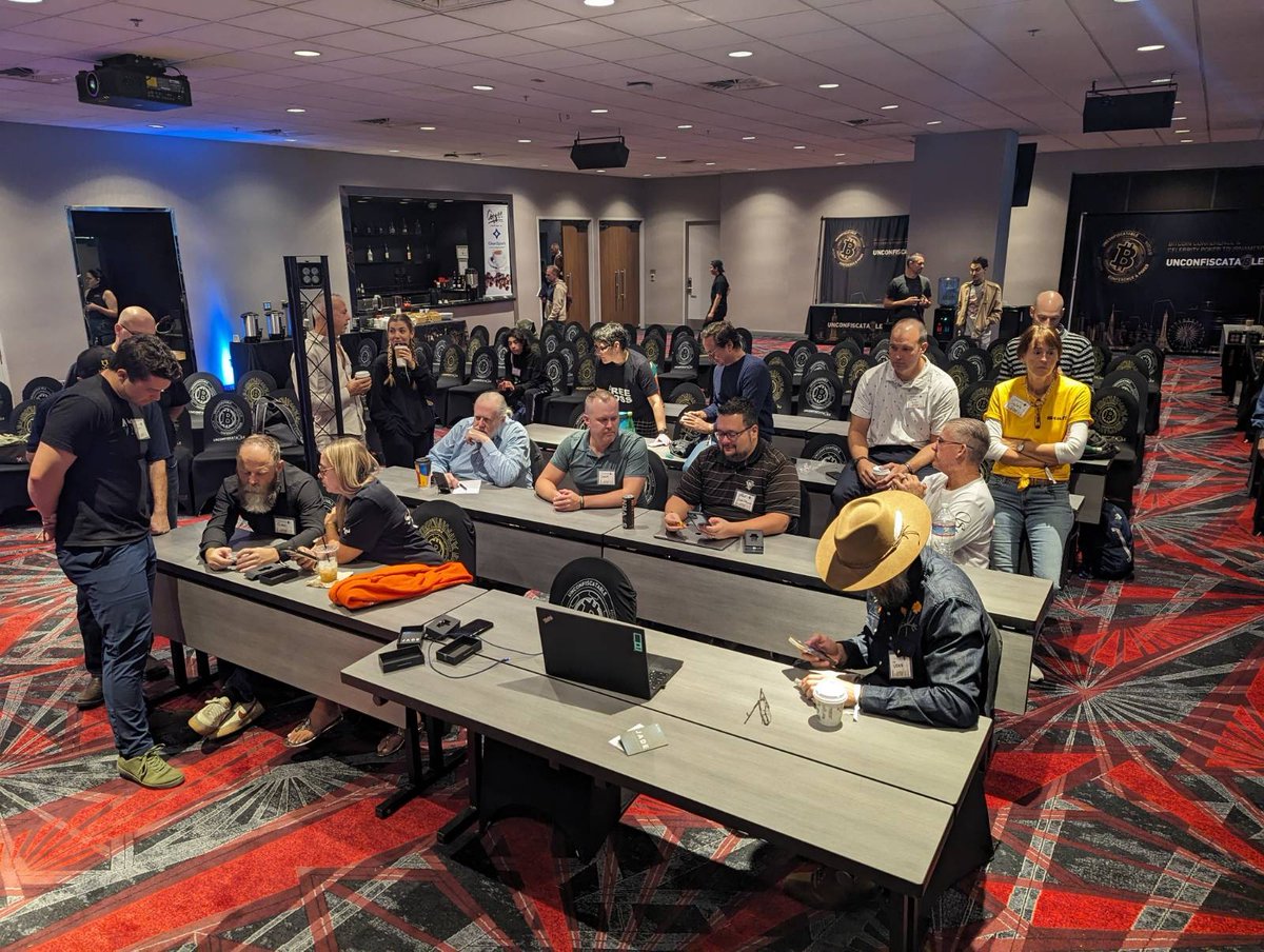 Blockstream (@blockstream) on Twitter photo Drop by and talk with the <a href="/BlockstreamJade/">Blockstream Jade</a> team at <a href="/unconfiscatable/">Unconfiscatable</a> today and learn about how to secure your keys offline with a fully FOSS solution that is also one of the most affordable hardware wallets on the market.
(It also comes in #Bitcoin orange). Drop by and talk with the <a href="/BlockstreamJade/">Blockstream Jade</a> team at <a href="/unconfiscatable/">Unconfiscatable</a> today and learn about how to secure your keys offline with a fully FOSS solution that is also one of the most affordable hardware wallets on the market.
(It also comes in #Bitcoin orange).
