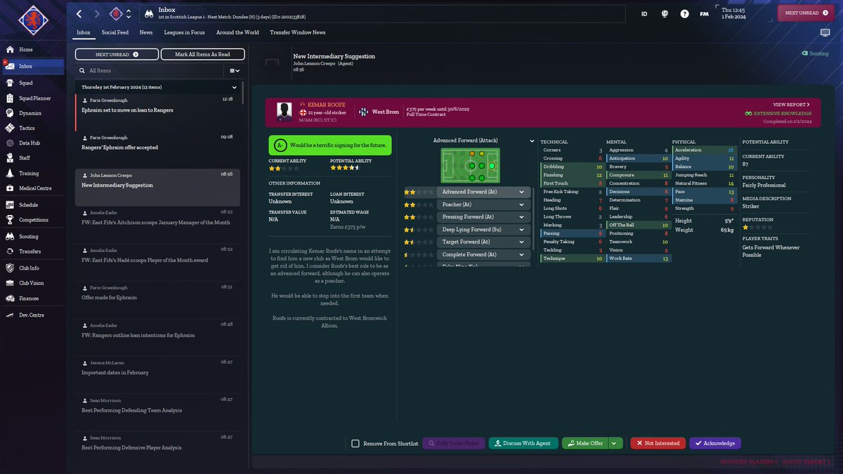 DRaGoN_KoBRa's tweet image. When your scout suggests a ( current ) Rangers player #FM24 #RetroDatabase