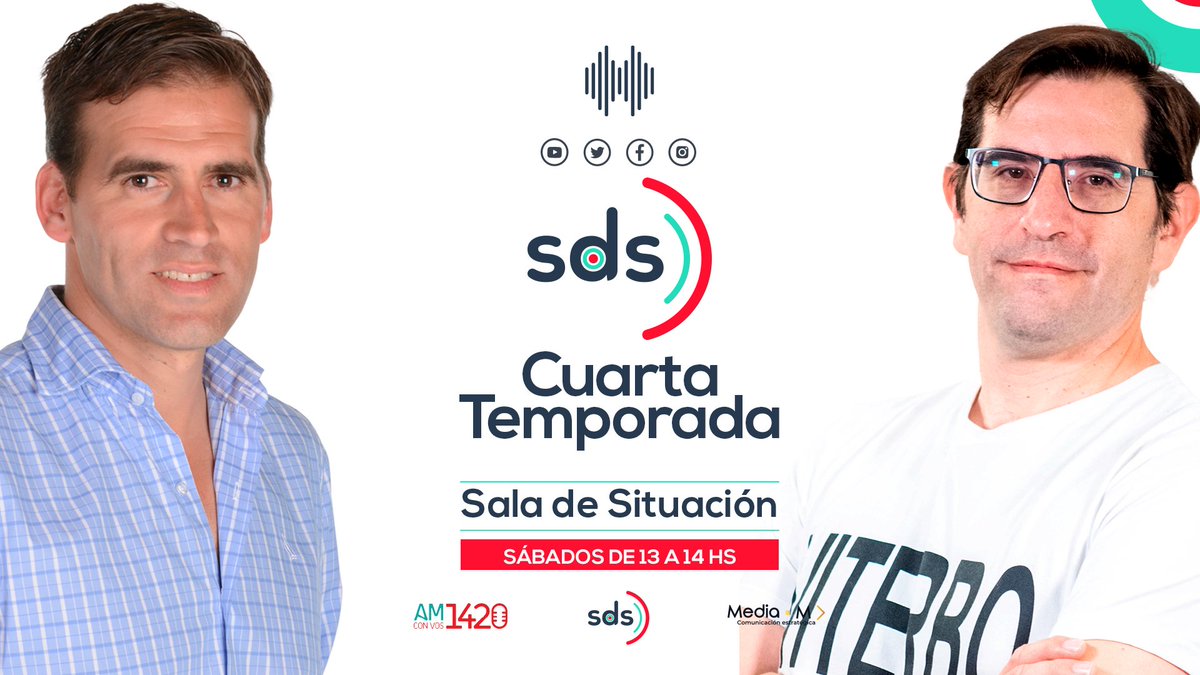 📣 Mañana #SDS  
<a href="/domenech_news/">Sebastián Domenech</a> y  <a href="/guilledponce/">Guille Daniel Ponce</a> con la mejor información, de primera mano.

🗣️Un programa donde las noticias la cuentan sus protagonistas.

#CuartaTemporada

• 📈🎙️📉 | de 13 a 14 hs | 📻<a href="/amconvos1420/">AM Con Vos 1420</a>