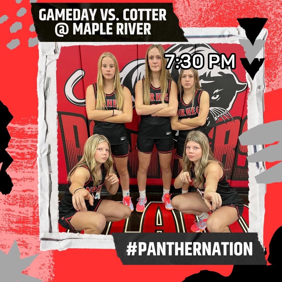 We are on the road tonight taking on Winona Cotter at the Maple River Winter Showcase. Should be a great two days of hoops. #panthernation
