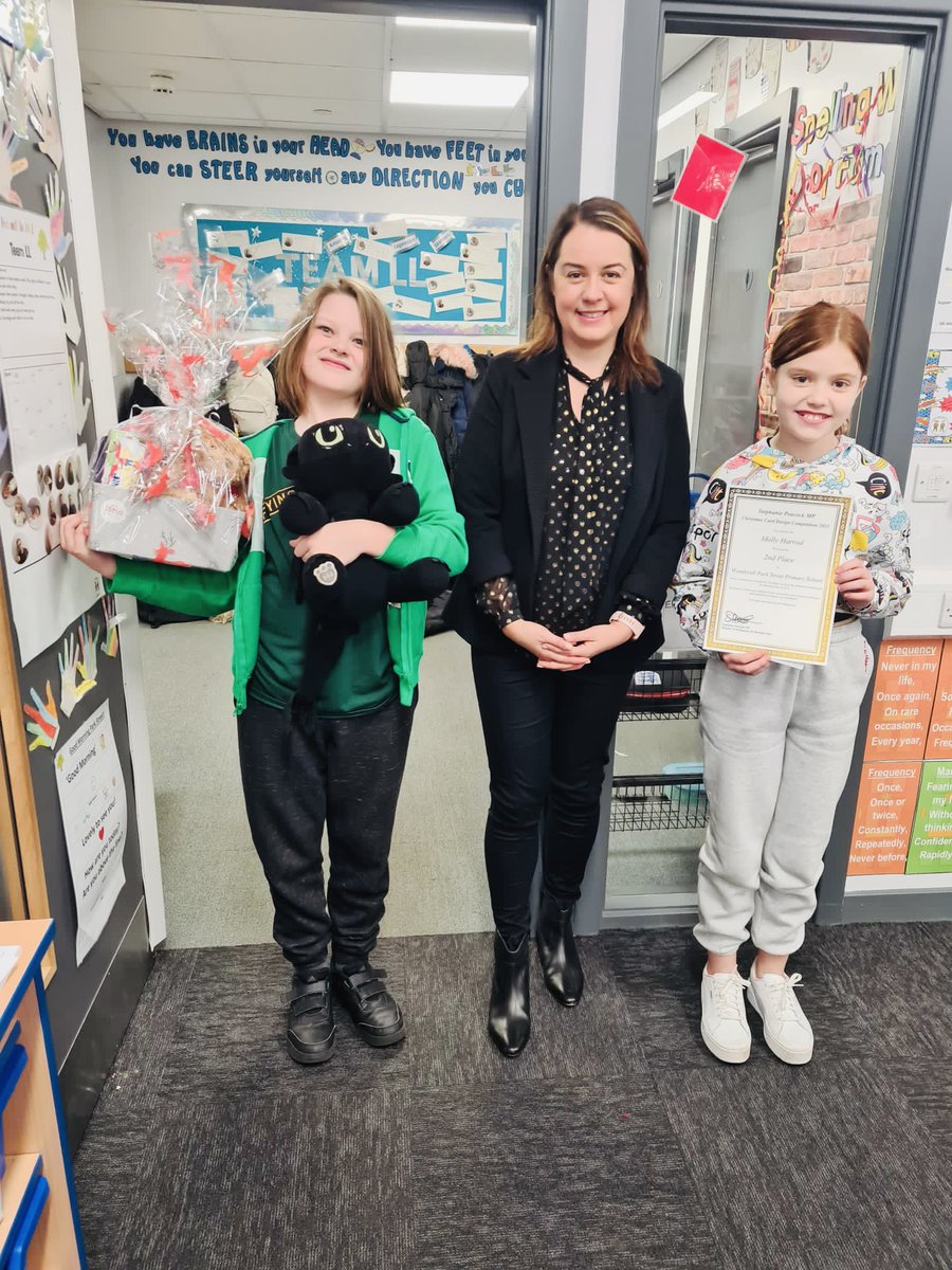 Steph_Peacock's tweet photo. Today it was really nice to do my first  Christmas card school visits of the year to deliver certificates and prizes to Outwood Darfield Academy, Wombwell Park Street Primary School and St Michael and All Angels Catholic Primary School

Thanks for all the lovely designs🎄 https://t.co/QqIkuLiQKM