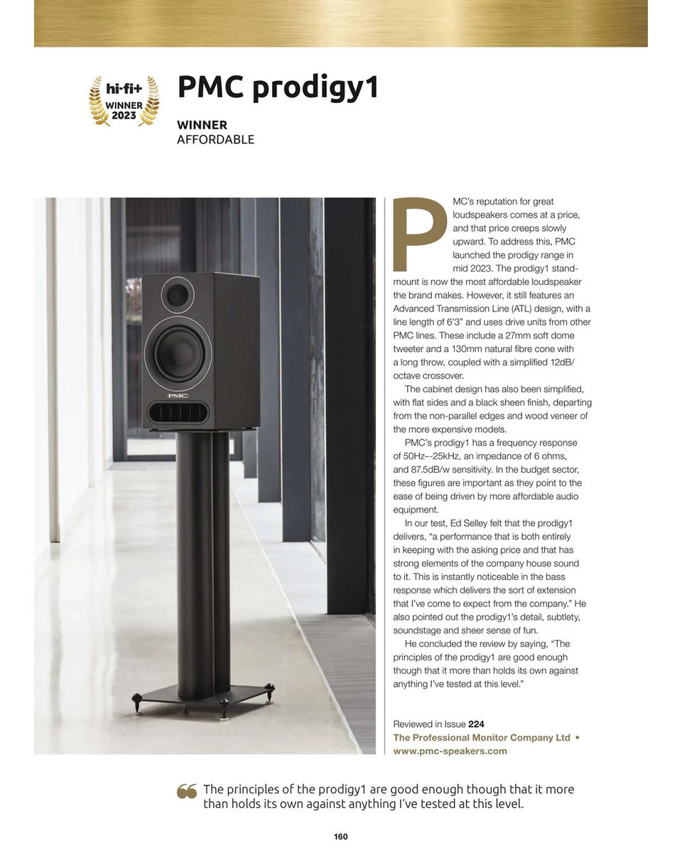 SeriousMusicTT's tweet photo. @PMCSpeakers prodigy1: Hi-Fi+ Awards 2023 affordable component of the year.
https://t.co/NtXLfzAS6E

@SeriousMusicTT
https://t.co/G7A1aPcp1E

#PMCSpeakers #PMCprodigy #prodigy1 #audiophile #hifi #highfidelity #hometheater #Barbados #Guyana #Jamaica #TrinidadAndTobago #Caribbean https://t.co/aspIi4QMxy