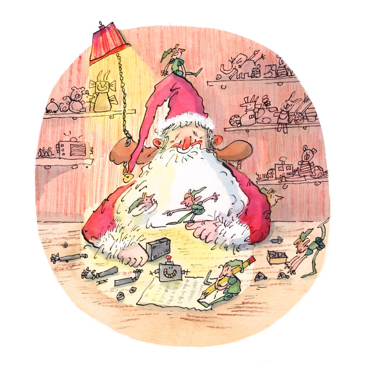 Plum_Agency's tweet photo. Our Plum Tom Snape has drawn his #ExpressYourElf elves helping Santa make a radical robot gift for a lucky child- what’s your favourite gift Santa has brought you?! 🤖
Check out our Instagram for more #ExpressYourElfartwork from our Punnet of Plums throughout December! 💜 https://t.co/tdZSM1ZeKw