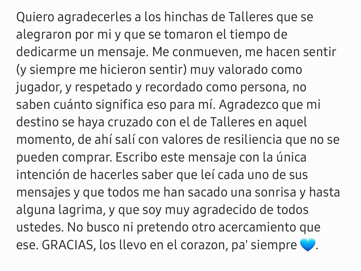 A los hinchas de la T 💙