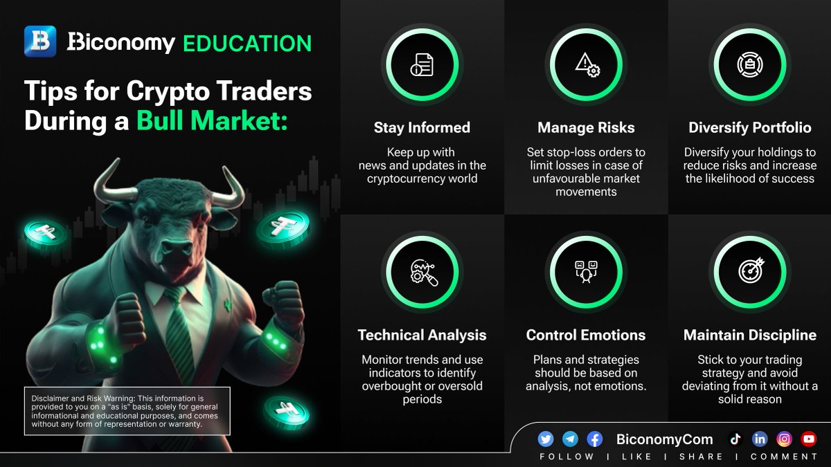 BiconomyCom's tweet photo. 📚 #BICONOMY EDUCATION🚀

Take note of some highly valuable trading tips for the bull market and stay above the average 🔥

Follow us &amp; grow your knowledge🚀

#BiconomyExchange #BIT #Crypto #Trading #Cryptocurrency #cryptomarket #Bitcoin #altcoins #cryptotrading #tradingtips https://t.co/VNygluNF2Q