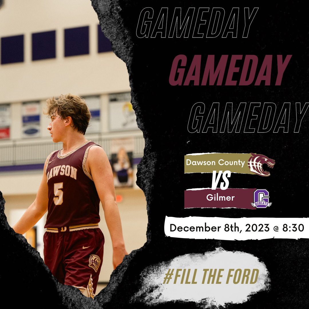 🚨GAMEDAY🚨 📅 Today 🆚 Gilmer County 📍 Home #FillTheFord ⏰ Varsity Boys 8:30pm Your Dawson County Tigers host Gilmer County High School in a region matchup against the Bobcats tonight. We need Tiger Nation to show up and show out tonight! #OneDawson