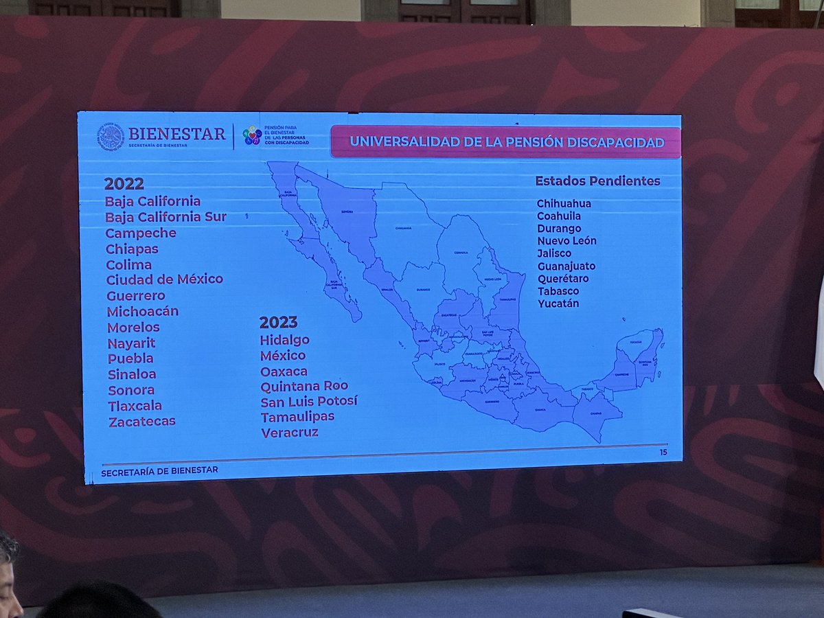 Sputnik_Report's tweet photo. #AMLO | 📌 @A_MontielR titular de @bienestarmx informa sobre la universalidad de la pensión a personas con discapacidad que se entrega en más de 20 estados de la República Mexicana, entre 2022-2023 https://t.co/L1hR29KcOf