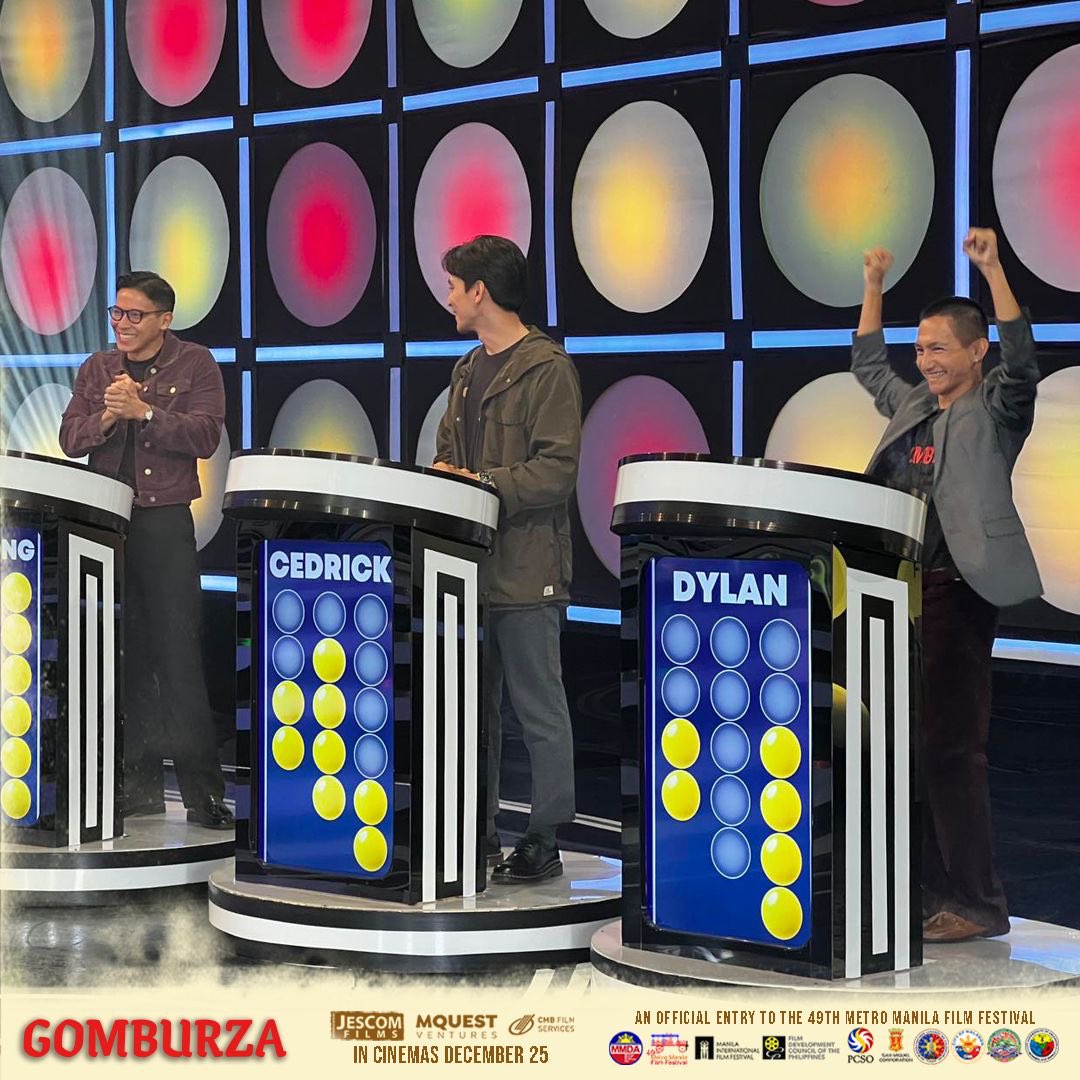 GomBurZaFilm's tweet image. MAY BASBAS NI HENERAL ANG GOMBURZA CAST! 🫡❤️‍🔥

Nakisaya sa #SpinGoTV5 ang ating Padre Burgos - Cedrick Juan, Padre Zamora - Enchong Dee, at Hermano Pule - Dylan Ray Talon!