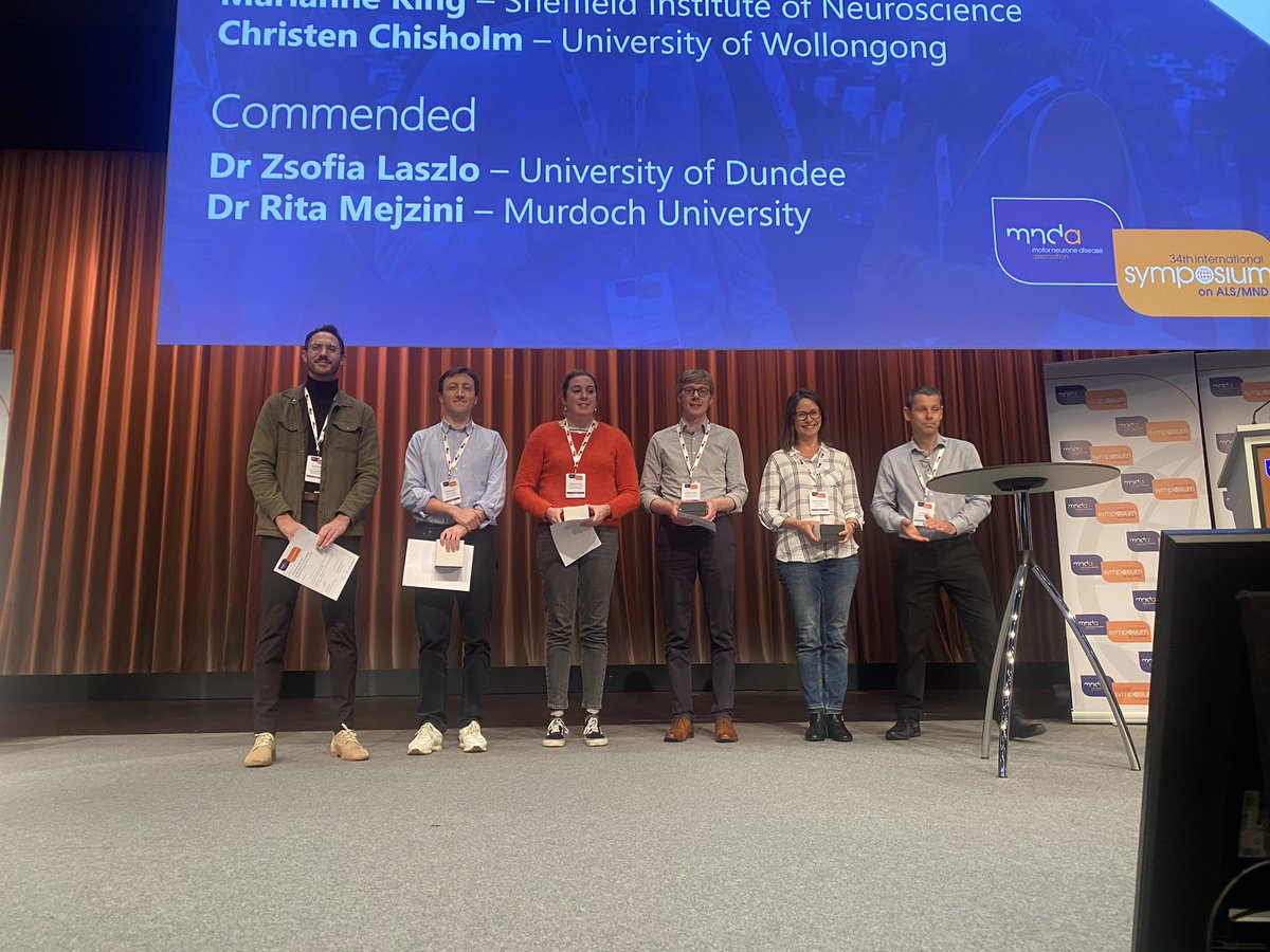 PremiumXRemark's tweet photo. A massive congratulations to the poster prize winners at #alsmndsymp! 

Poster presentations give early career researchers an opportunity to present their research. 🧑‍🔬

Very proud to see some @mndassoc funded researchers as winners this year! 

#alsmndsymp https://t.co/jXDbwpClpH