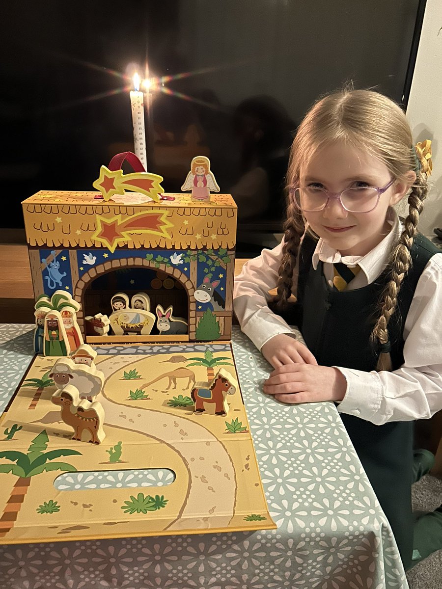 We brought the travelling crib home from Grandma’s and lit our advent candle 🕯️🌟🙏🏻 <a href="/Stmarksrutherg2/">St Mark's Rutherglen</a> <a href="/rcmotherwell/">Motherwell Diocese</a> <a href="/PaulineBooks/">Pauline Books &Media</a>