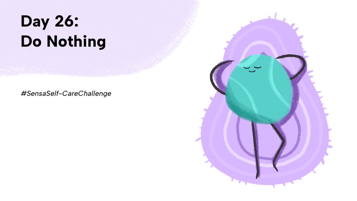 Self-care #challenge: Day 2️⃣6️⃣ Your self-care challenge today is to have a lazy day without any agenda – allow yourself to #rest. Relax, recharge after the holiday marathon, and lazily enjoy the rest of the celebrations! 💆