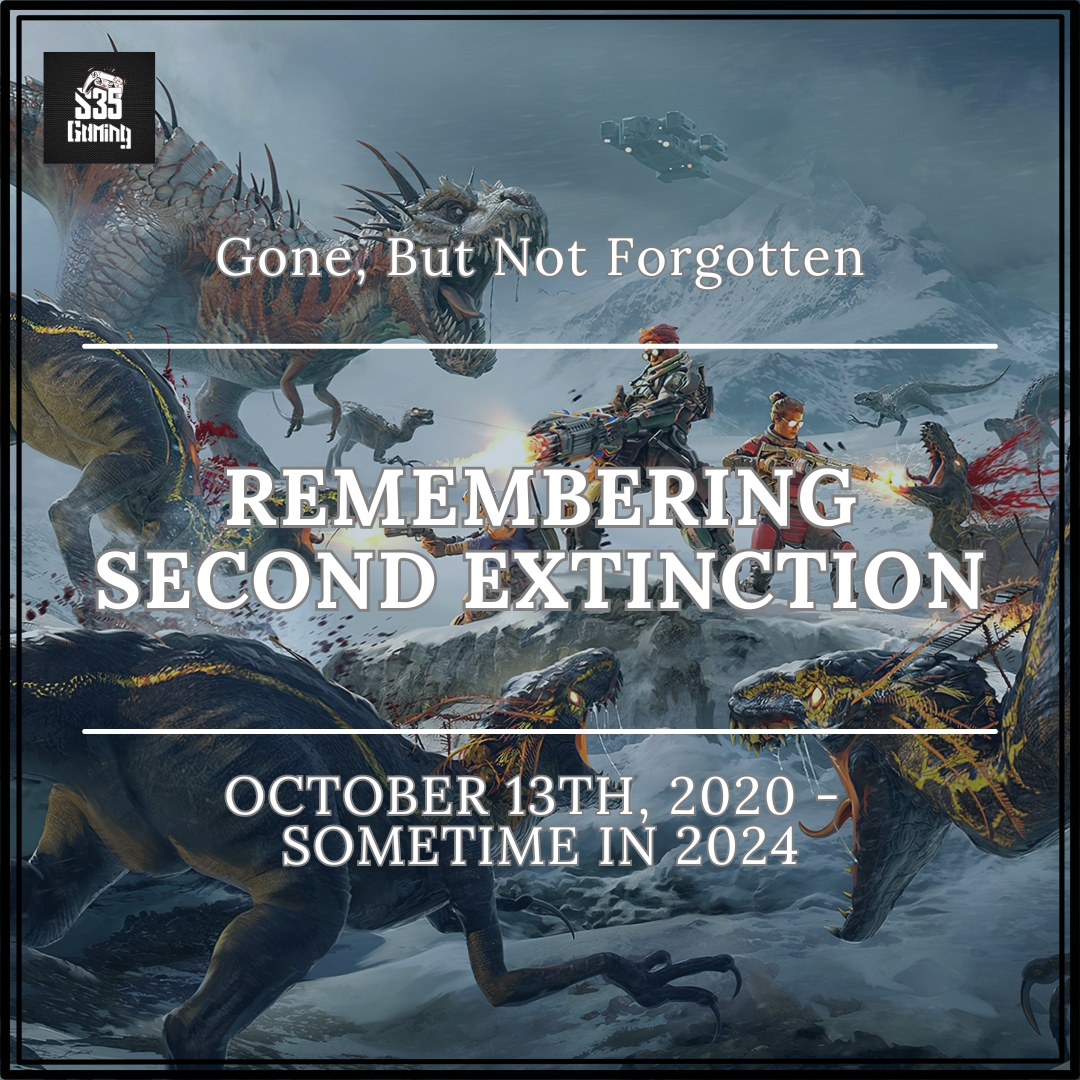 HyperVerseGame's tweet image. Gone, but not forgotten. 🧡

Technically not gone yet, but that doesn&apos;t mean the surprise announcement that @2nd_Extinction will be shutting down doesn&apos;t hit just as hard.

#secondextinction #xbox #dinosaurs #rememberance