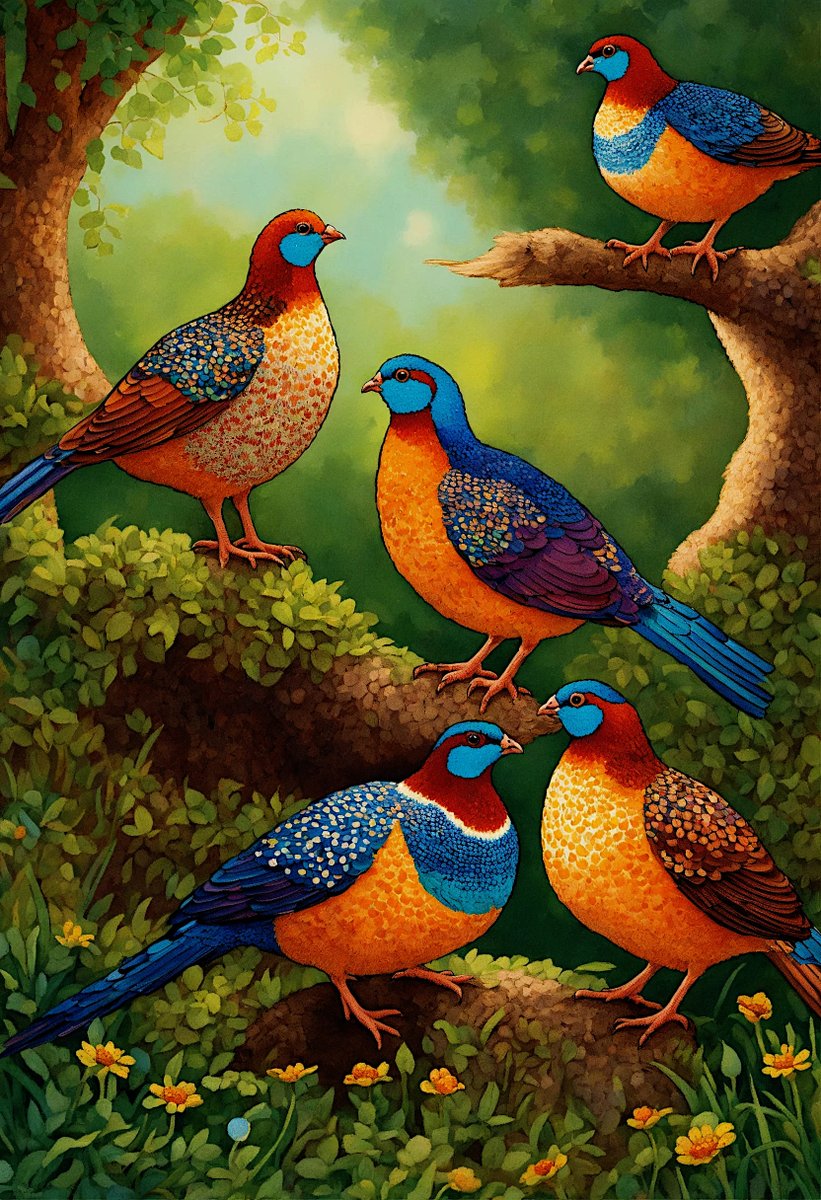 ullahe's tweet photo. @patricialeveq Thanks for sharing the prompt! I used "partridges" with LexicaAI.
prompt in ALT.
#partridges #AIArtCommuity #AIArtworks https://t.co/oeYqMLYFvL