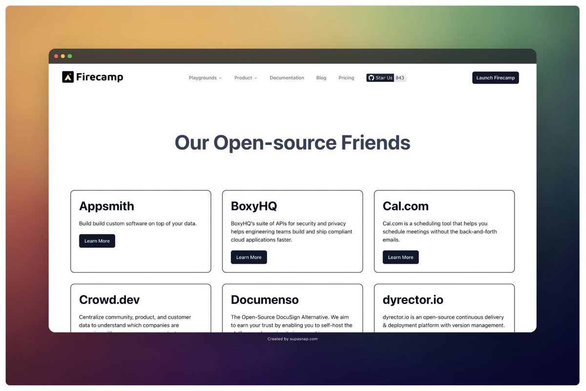 firecampdev's tweet photo. Hey #OpenSource community!

Introducing #OSSFriends: a community of creators who link out to other OSS projects from their websites, boosting visibility and attracting users &amp; contributors.

@Formbricks started OSSFriends to support amazing OSS products.

https://t.co/ygDrIZY4w6 https://t.co/1hPDqeshcS